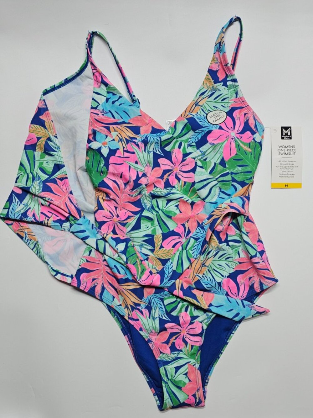 Member's Mark Women's Wrap-Style One-Piece Swimsuit Size M - Picture 4 of 5